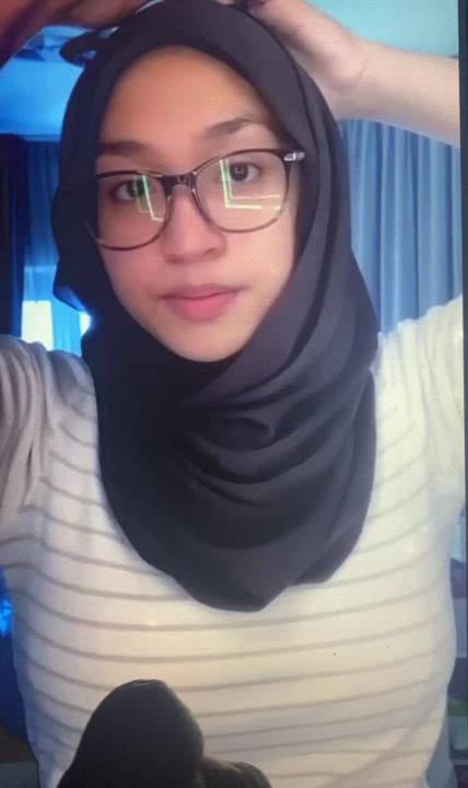 Big Tits Cock Milking Ejaculation Hijab Malaysian Muslim Tribute gif