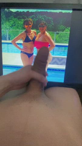 bwc babe big dick big tits huge tits jerk off natural tits pawg thick tribute gif