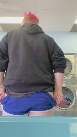 butt plug laundry room sissy gif