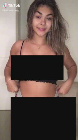 Big Ass Brazilian Brunette Censored Eye Contact Humiliation TikTok gif