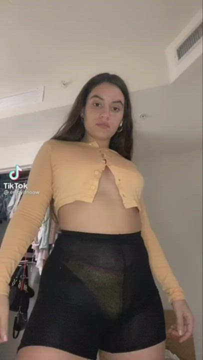 Amateur Ass Homemade Latina See Through Clothing Teen Thong TikTok gif