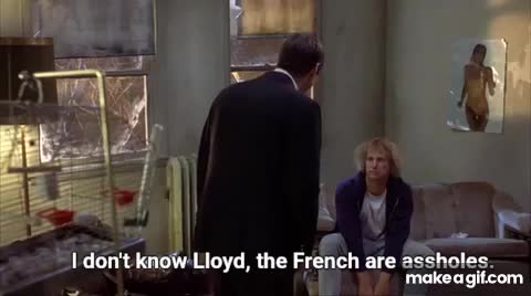 I don't know, Lloyd. The French are assholes.