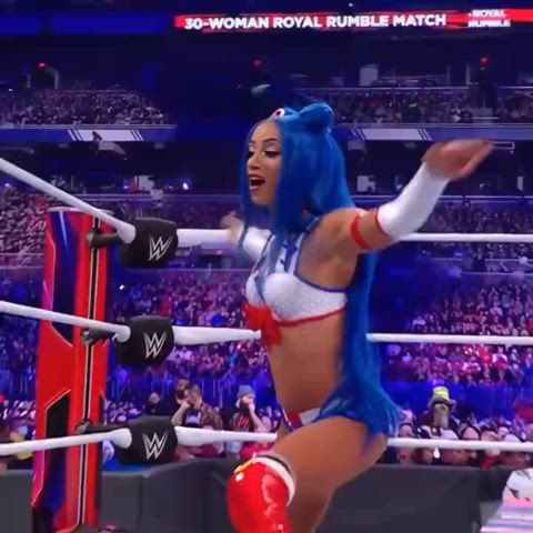 cute sasha banks wrestling gif