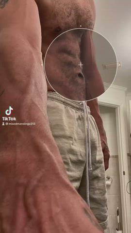 abs bbc big dick bodybuilder daddy muscles tiktok gif