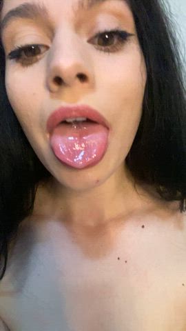 drool drooling onlyfans solo spit gif