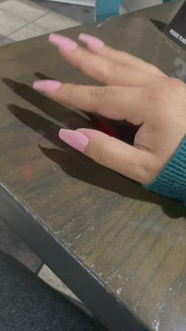 fetish nails pink gif
