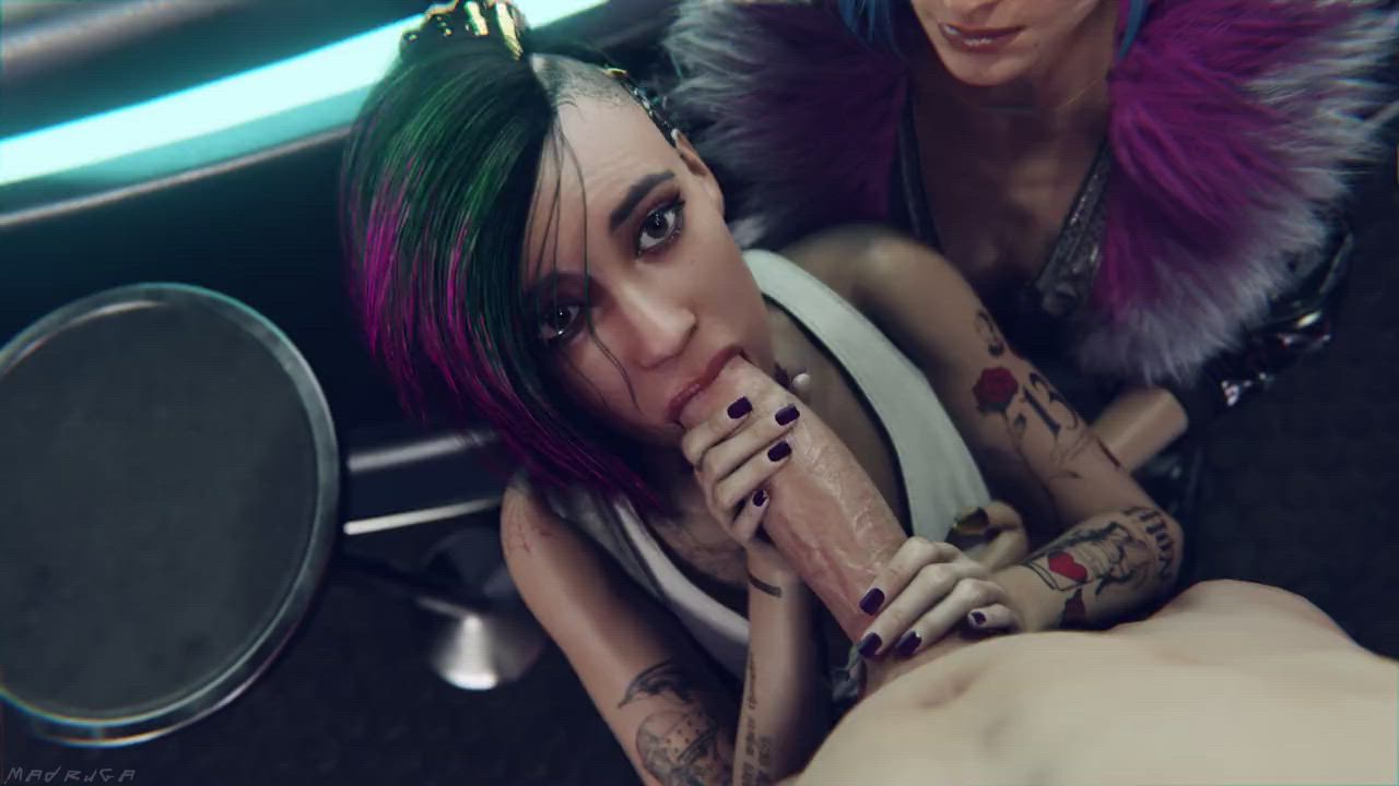 Evelyn teaching Judy the ropes (Madruga) [Cyberpunk 2077]