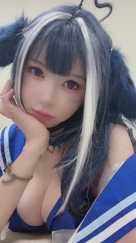 asian cosplay cute korean model gif