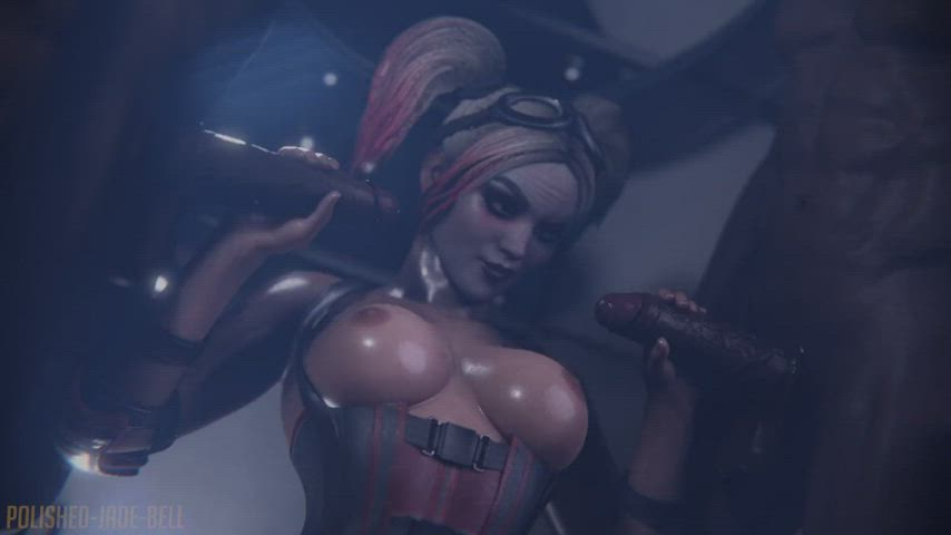 Batman Harley Quinn Stroking Some BBC's 3D Hentai