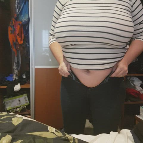 big tits chubby huge tits jeans natural natural tits thick wife gif
