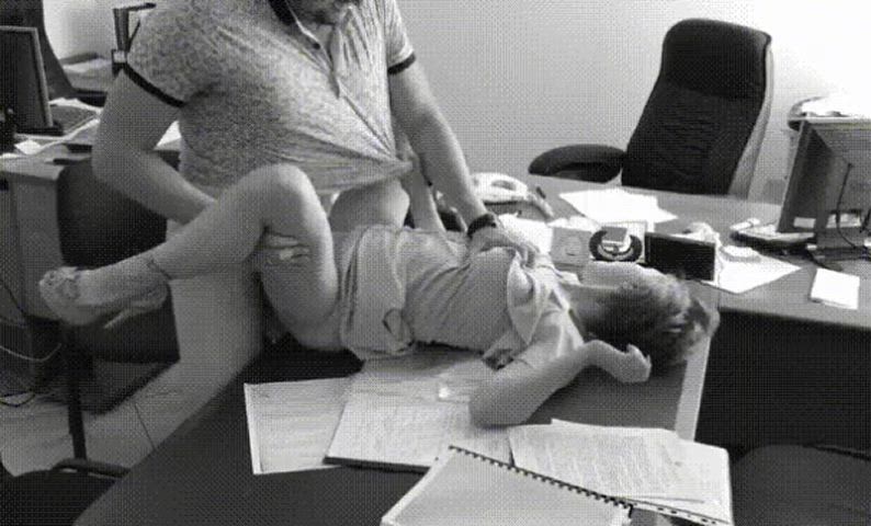 clothed office secretary gif