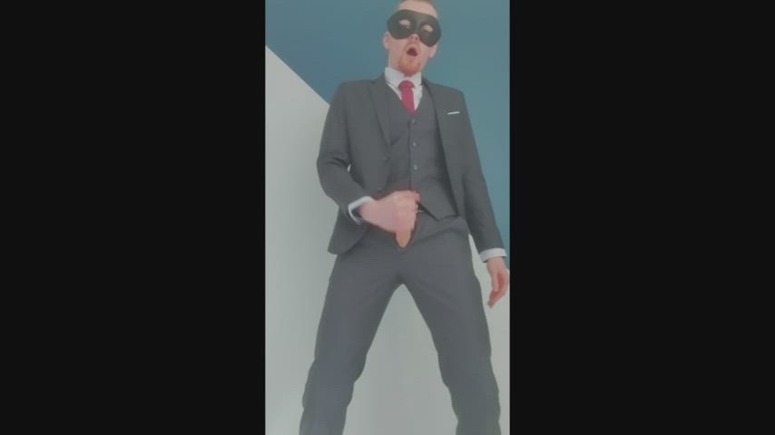 Massive cumshot in a suit