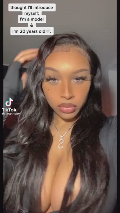 Big Tits Ebony Teen TikTok gif