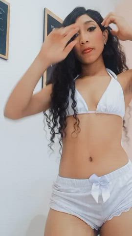 Ass Curly Hair Dancing Lips Long Hair Shorts Skinny Small Tits Tight Ass gif