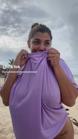 big tits bouncing tits braless pokies tiktok gif