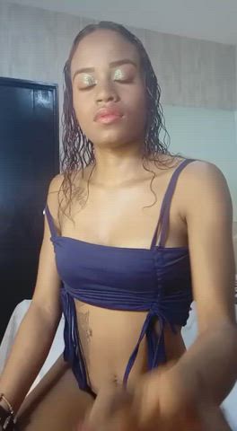 18 years old ebony masturbating pierced small tits gif