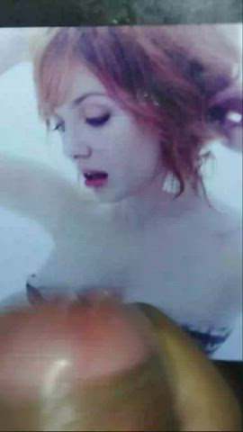 Cumshot on Christina hendricks