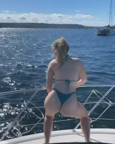 Bikini Boat Twerking gif