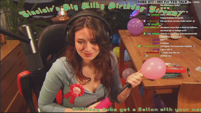 balloons handjob tease gif