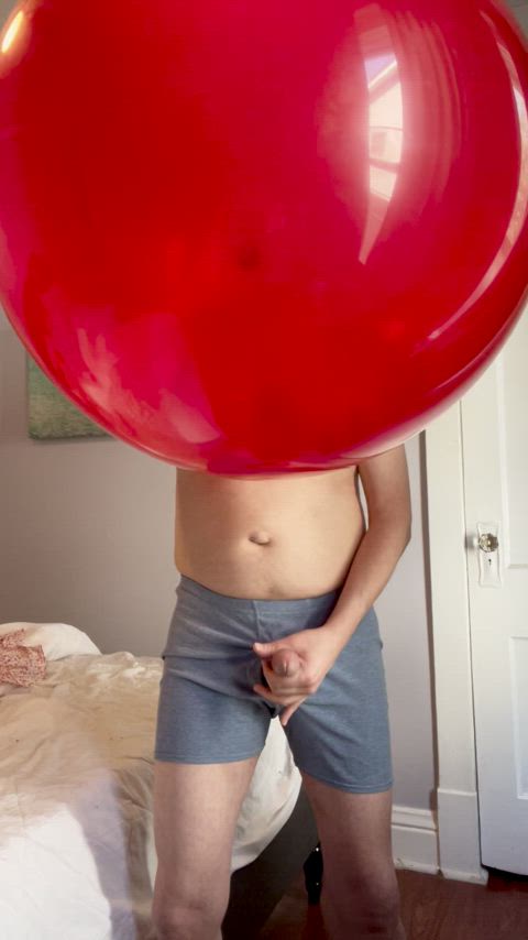 amateur ballons balloons big dick cum cumshot fetish male masturbation masturbating