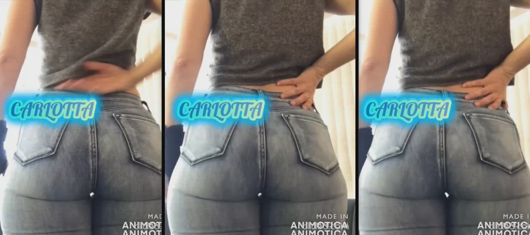 bubble butt jeans non-nude split screen porn thigh gap gif