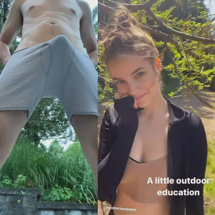 Barbara Palvin outdoor babecock