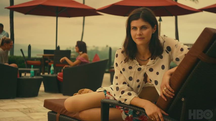 Alexandra Daddario (turning on Sydney Sweeney) in The White Lotus