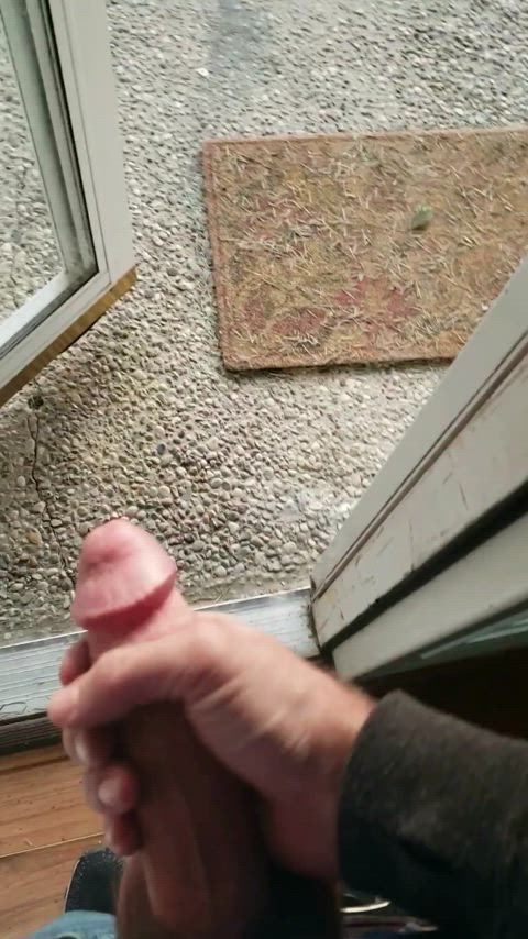 Can I paint you with my cum on the porch!? For all to see!!!