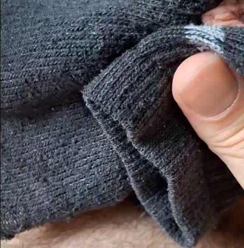 Jerking ( in and outside Sock w/cum )