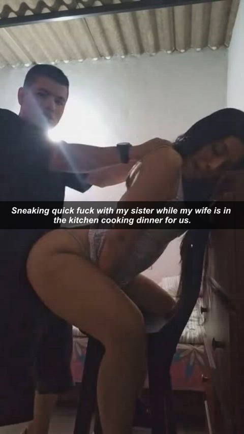 Sneaking quick fuck with my sister 