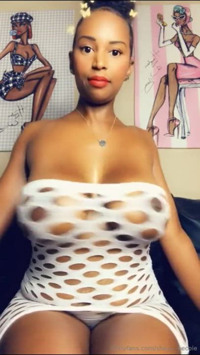 Areolas Big Tits Boobs Busty Cleavage Ebony Lingerie Nipples Thick Titty Fuck gif