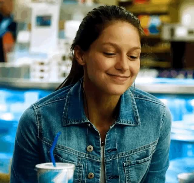 Your sweet girlfriend Melissa Benoist agreeing to your terms...