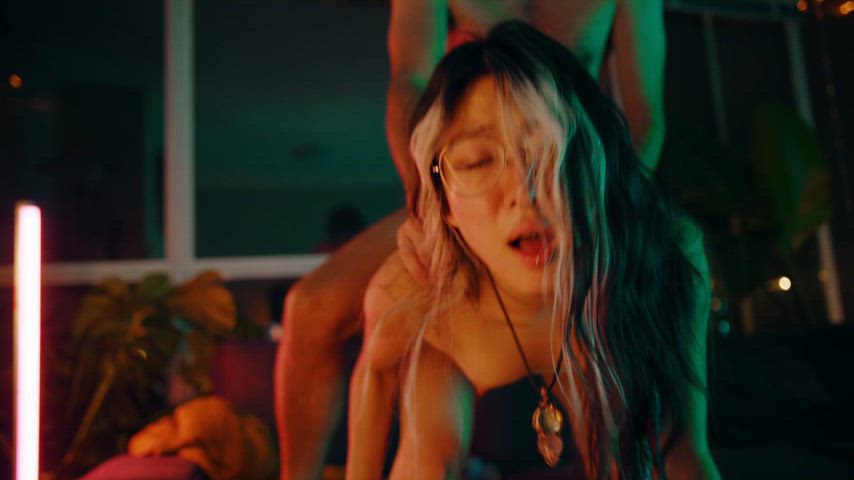 asian fucked glasses nightclub selfie gif