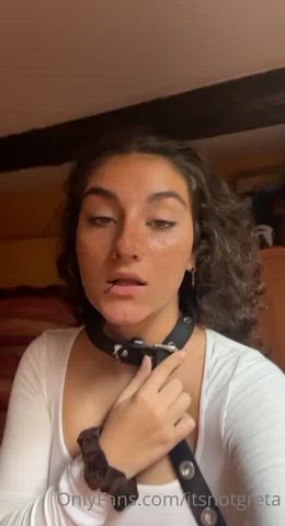 amateur breath play choking curly hair italian onlyfans slut slutty teen gif