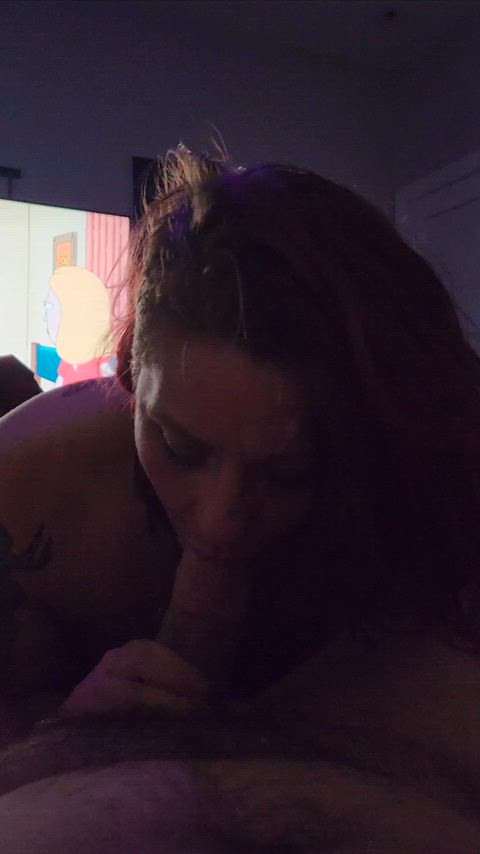 cute eye contact gag reflex gagging handjob redhead sloppy spit thick cock throat