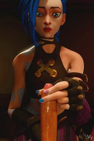 Jinx Handjob &amp; Blowjob (Vulpeculy) [League Of Legends]