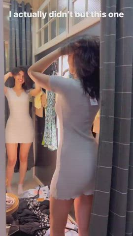 Ass Brunette Mirror gif