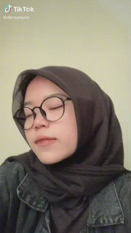 ahegao glasses hijab saliva gif