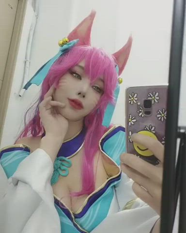 Asian Cosplay Cute Korean Model gif