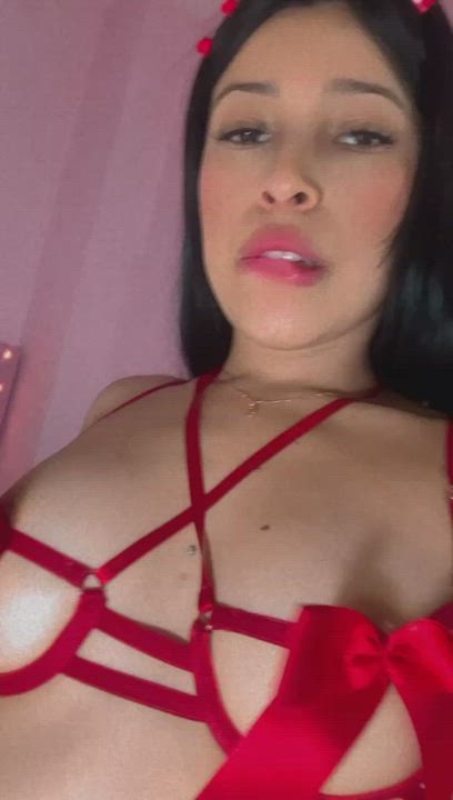 Colombian Cute Fetish Latina Lingerie Sensual Tits gif