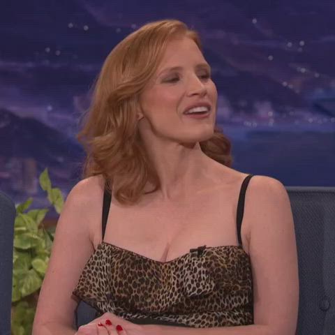 celebrity jessica chastain redhead gif