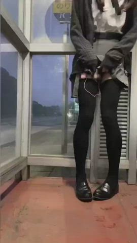 Cumshot Thighs Trans gif