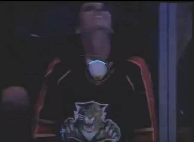 Classic video of a Florida Panthers fan flashing