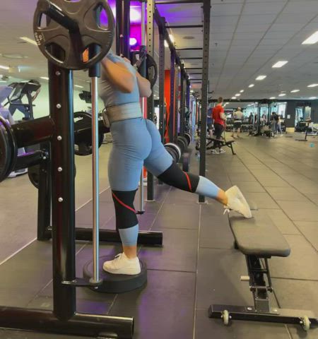 ass blonde european fitness gym norwegian pawg scandinavian workout gif