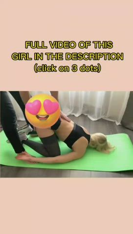 Blonde Yoga Yoga Pants gif