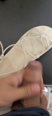 cumshot male masturbation shoe shoes gif