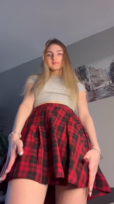 19 years old blonde nsfw petite teen upskirt legal-teens tik-tok gif