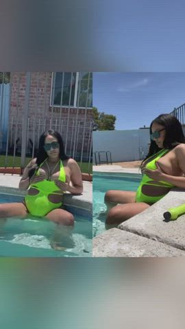 Hot mom add pool