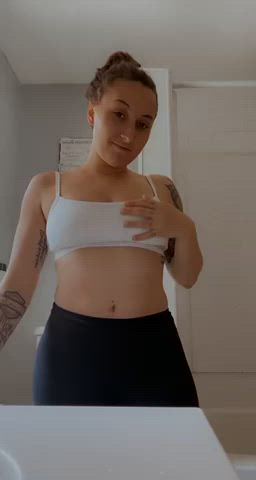 big ass brunette homemade masturbating natural tits onlyfans pornstar teen gif