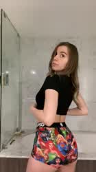 Ass Bathroom Blonde gif